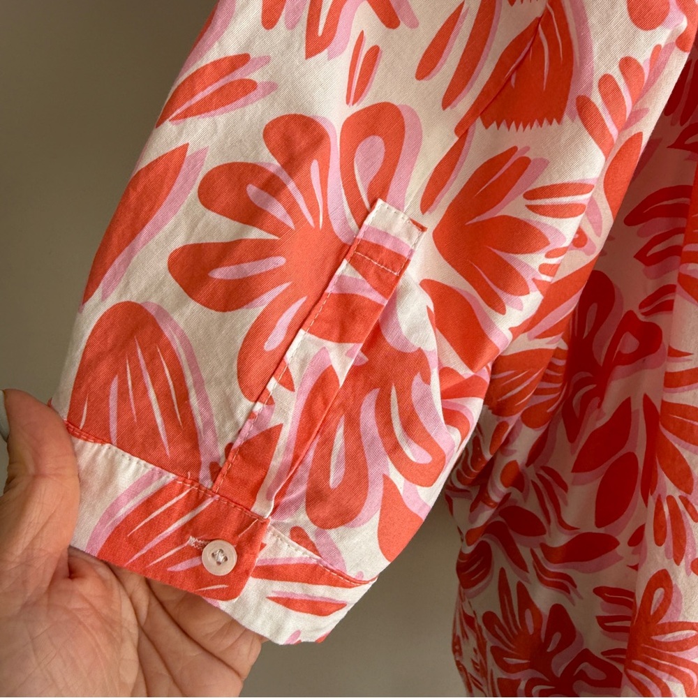 MICHELLE MCDOWELL Dani Shirt Dress In Spring It On Coral XL - Picture 7 of 9